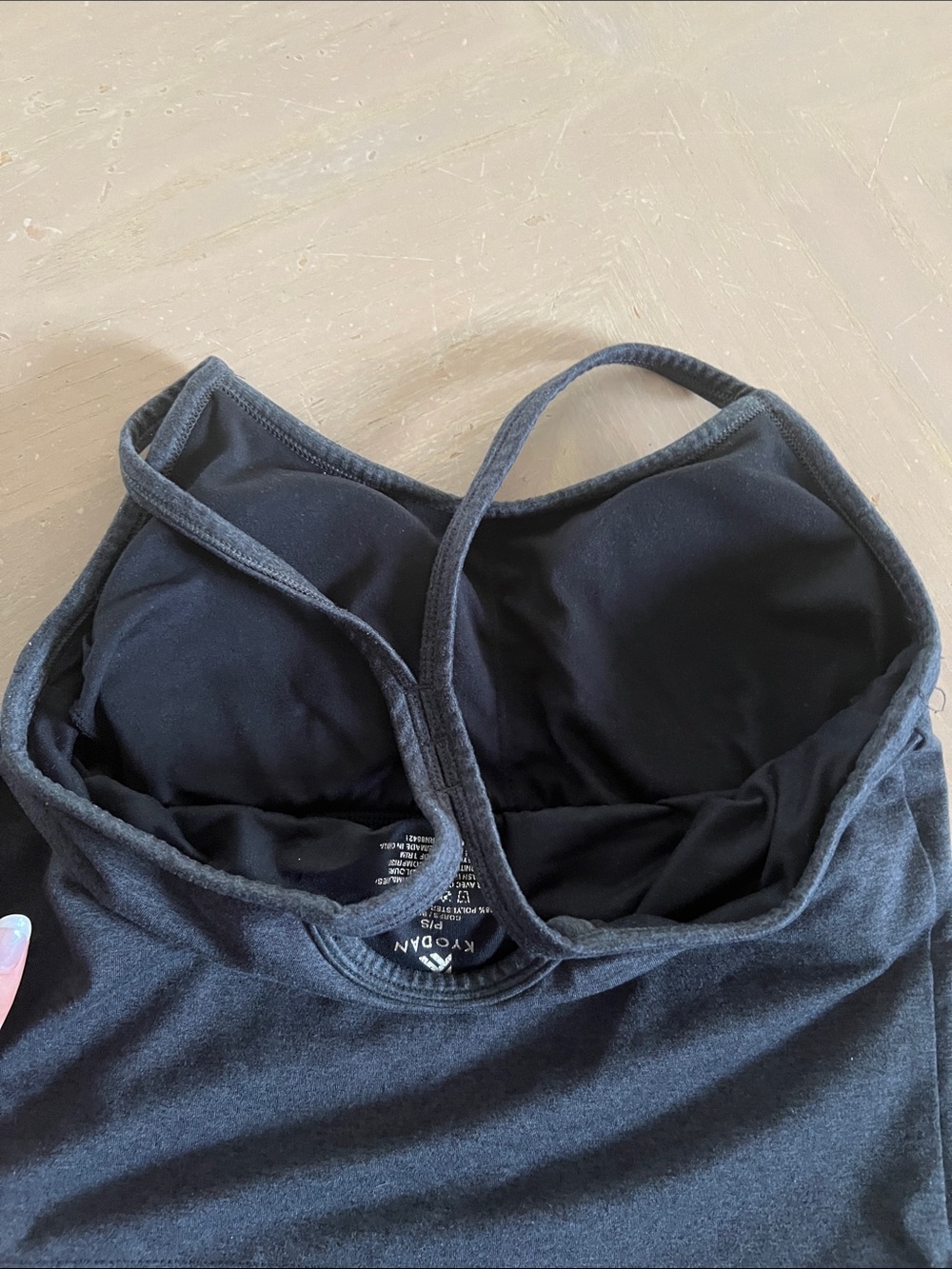 Kyodan Gray Cropped Racerback Tank - Picture 5 of 6